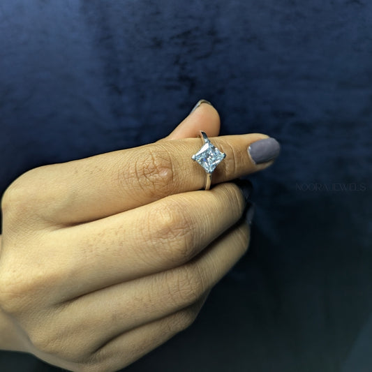 Elegant Princess Cut Diamond Ring