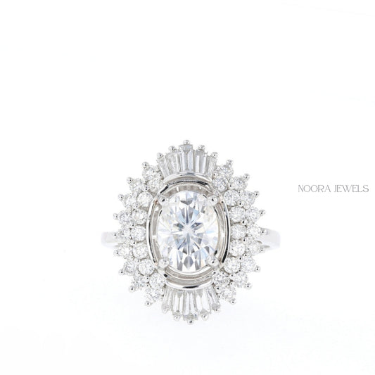 Oval Cut Halo Diamond Ring