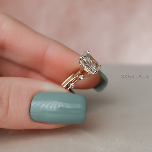 Radiant Cut Moissanite Engagement Ring