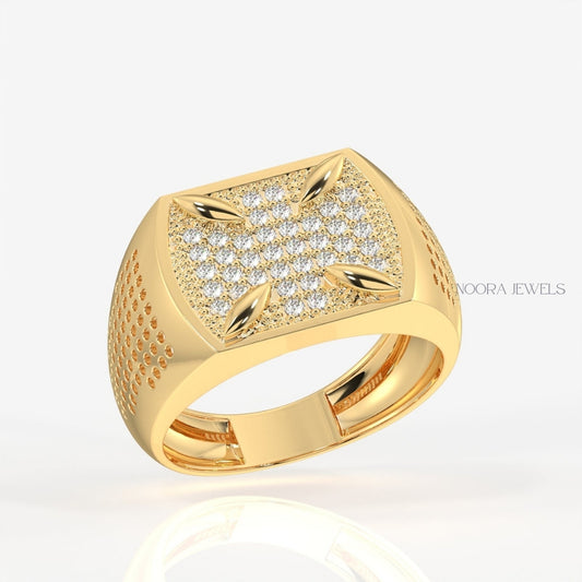 Luxury Square Pave Statement Ring