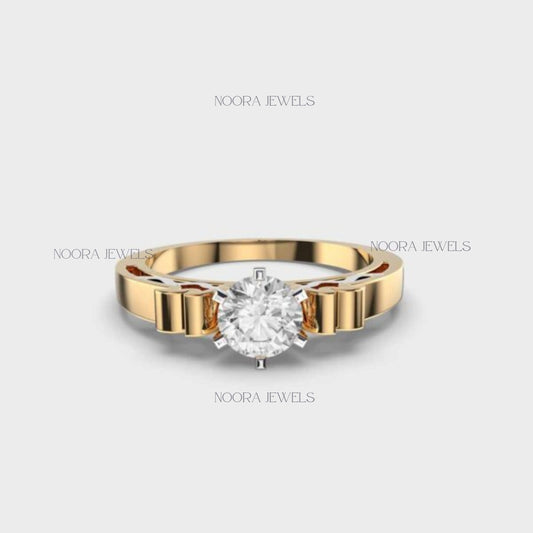 Classic Solitaire Moissanite Engagement Ring