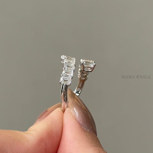 Elegant Baguette Diamond Hoop rings