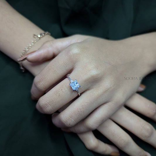 Classic Princess Cut Diamond Solitaire Ring