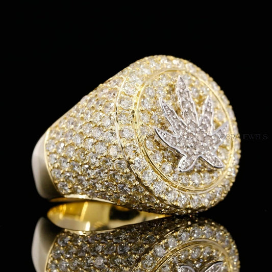 Luxury Diamond Leaf Ring