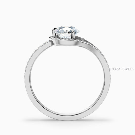 Infinity Embrace Round Cut Diamond Ring