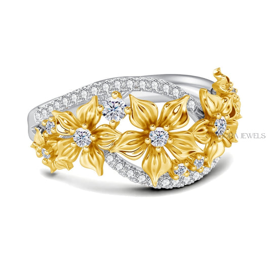 Elegant Floral Blossom Ring